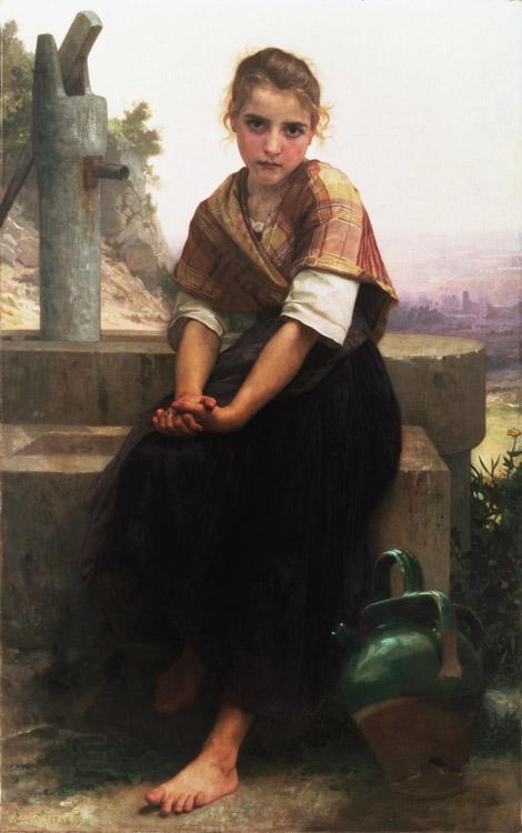 Adolphe William Bouguereau The Broken Pitcher (mk26) oil painting picture